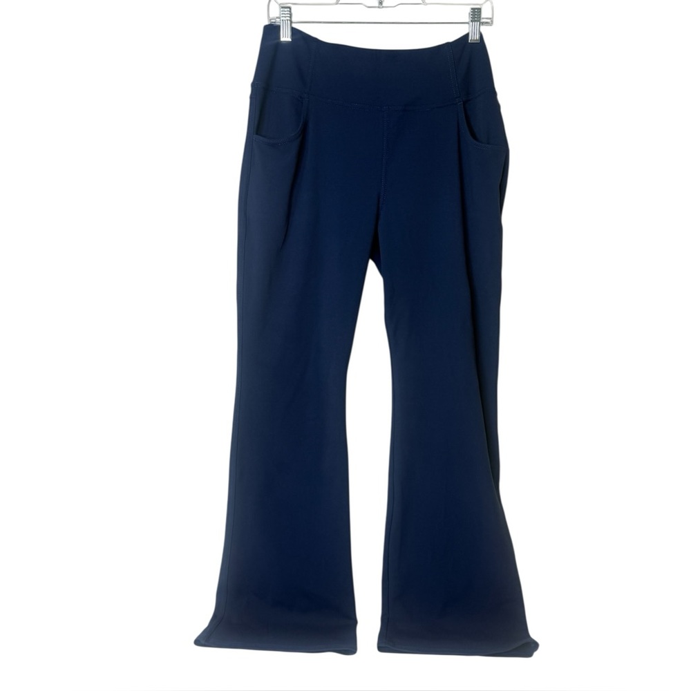 Chanleed Bootcut Yoga Pants Leggings Pockets‎ High Waist Blue Womens 2XL